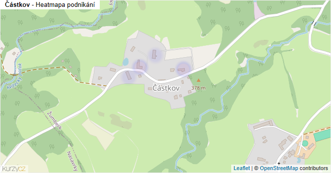 Částkov - mapa podnikání