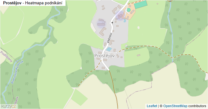 Prostějov - mapa podnikání