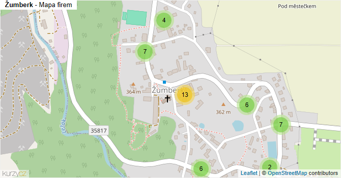 Žumberk - mapa firem