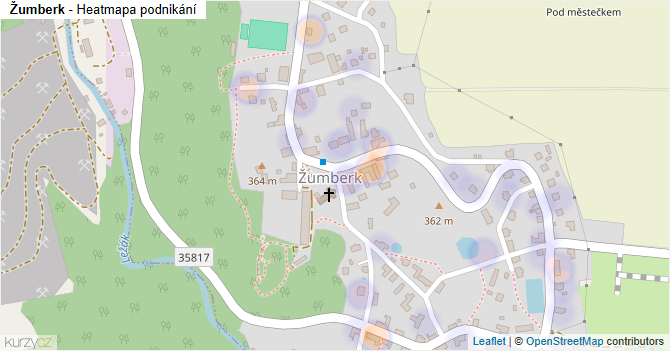 Žumberk - mapa podnikání