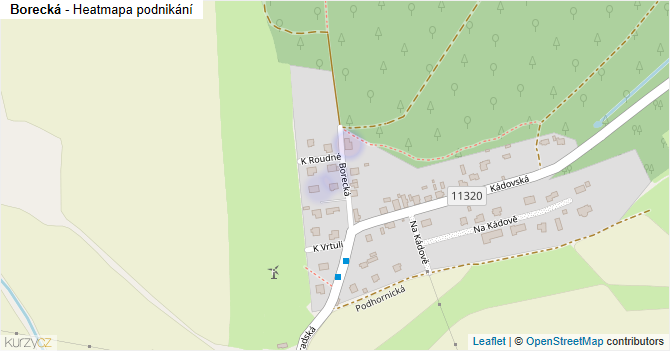 Borecká - mapa podnikání