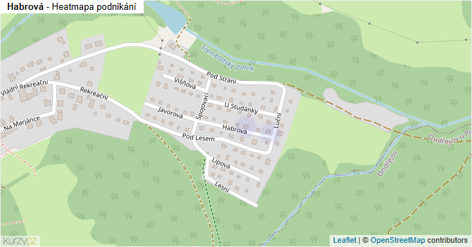Habrová - mapa podnikání