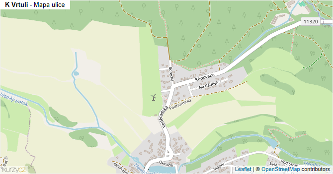 K Vrtuli - mapa ulice