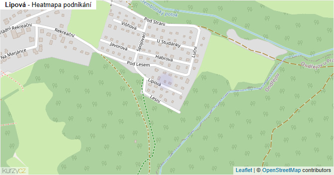 Lipová - mapa podnikání
