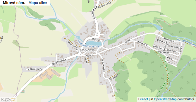 Mírové nám. - mapa ulice