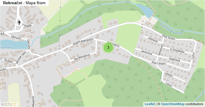 Rekreační - mapa firem