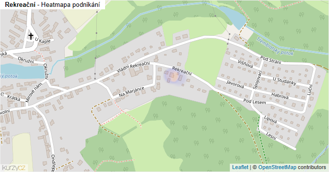 Rekreační - mapa podnikání