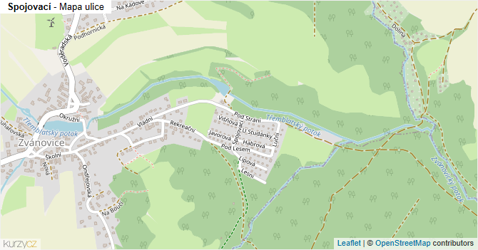 Spojovací - mapa ulice