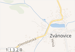 Struhařovská v obci Zvánovice - mapa ulice