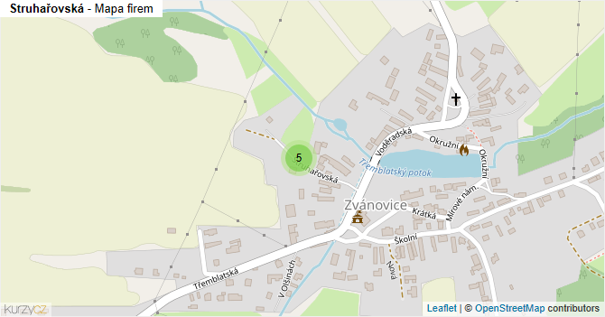 Struhařovská - mapa firem