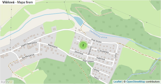 Višňová - mapa firem