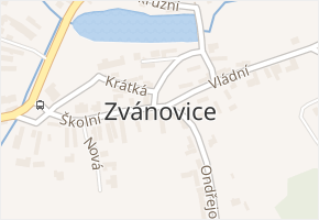 Zvánovice v obci Zvánovice - mapa části obce