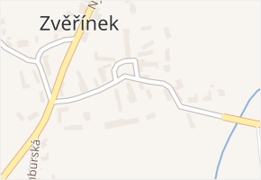 Hořátevská v obci Zvěřínek - mapa ulice