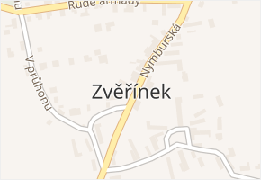 Zvěřínek v obci Zvěřínek - mapa části obce