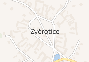 Zvěrotice v obci Zvěrotice - mapa části obce