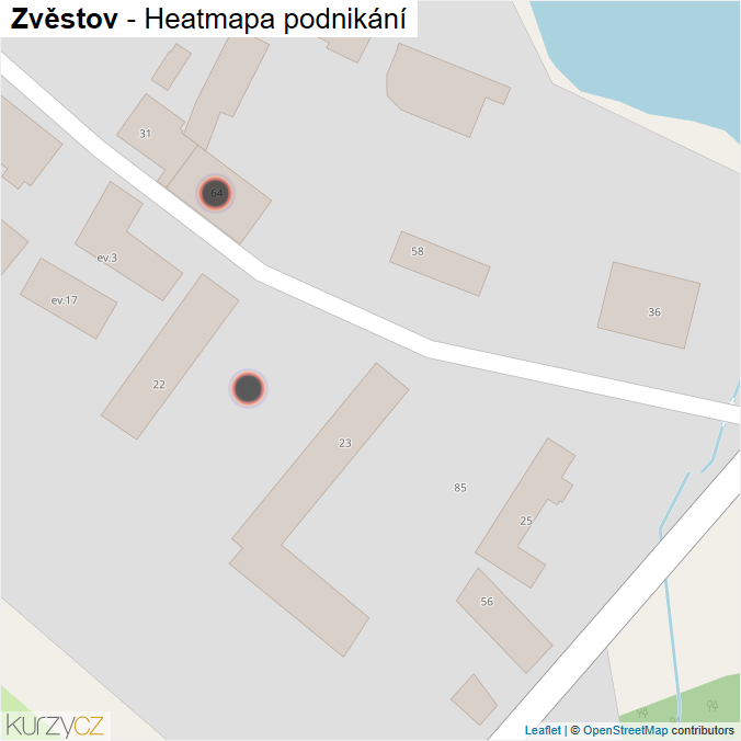 Mapa Zvěstov - Firmy v obci.
