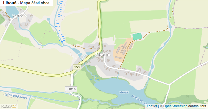 Libouň - mapa části obce