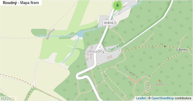 Roudný - mapa firem