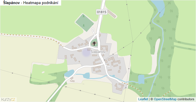 Šlapánov - mapa podnikání