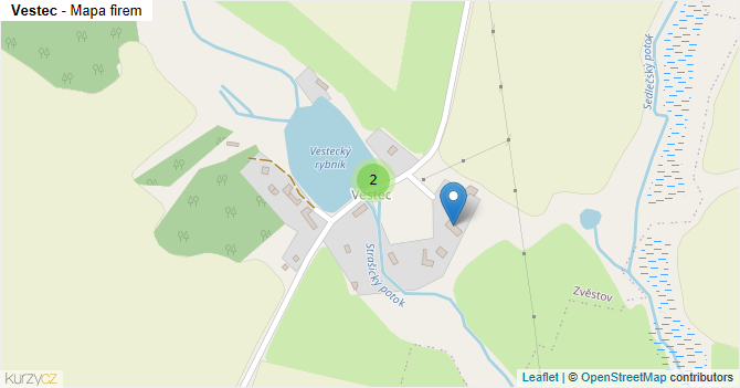Vestec - mapa firem