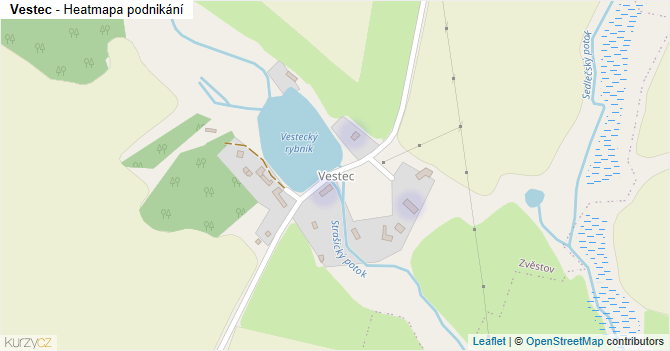 Vestec - mapa podnikání