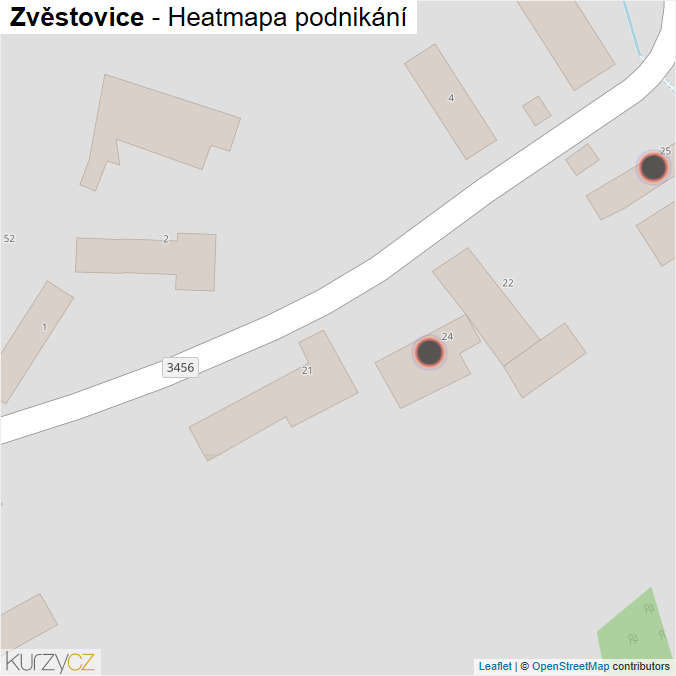 Mapa Zvěstovice - Firmy v obci.