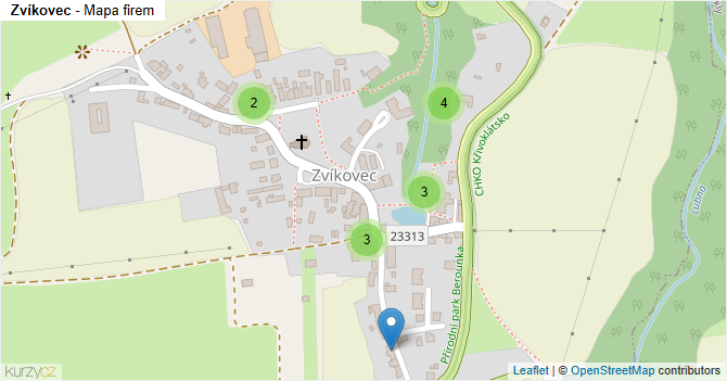 Zvíkovec - mapa firem