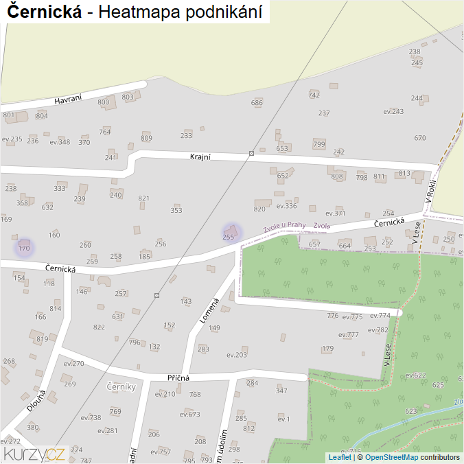 Mapa Černická - Firmy v ulici.