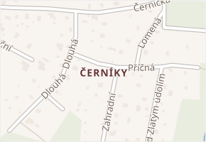Černíky v obci Zvole - mapa části obce