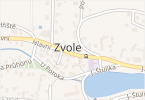 Zvole v obci Zvole - mapa části obce