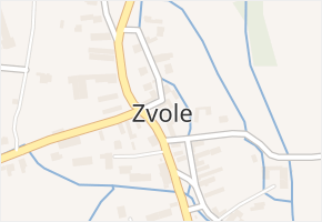 Zvole v obci Zvole - mapa části obce