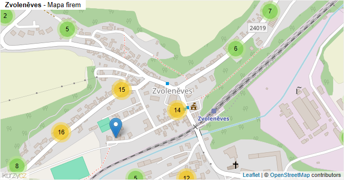 Zvoleněves - mapa firem