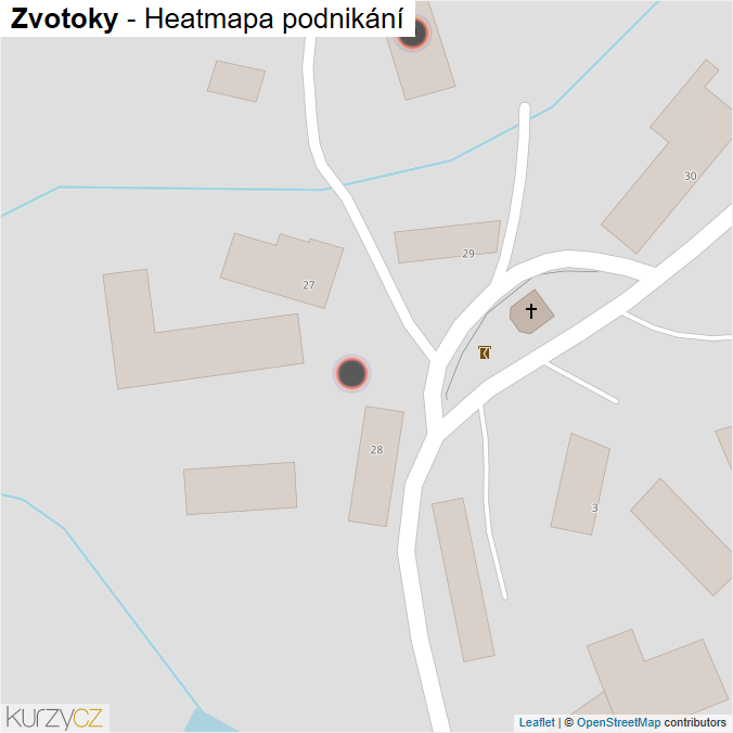 Mapa Zvotoky - Firmy v obci.