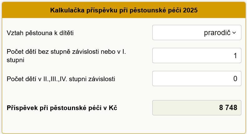 Pspvek pstounsk pe 2025