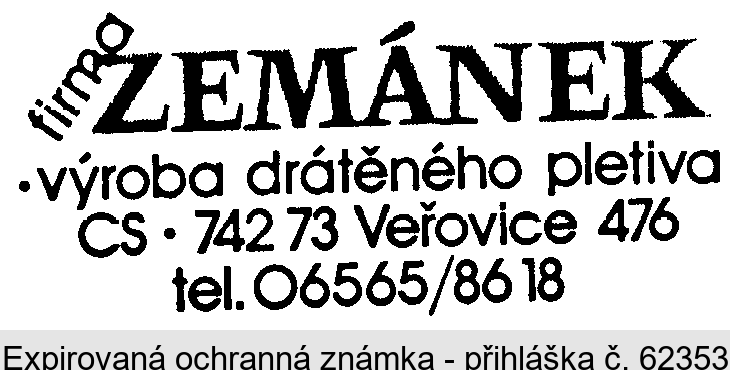 FIRMA ZEMÁNEK