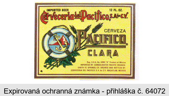 CERVEZA PACIFICO CLARA
