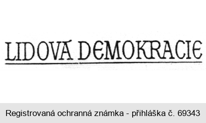 LIDOVÁ DEMOKRACIE