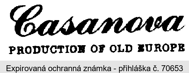 Casanova PRODUCTION OF OLD EUROPE