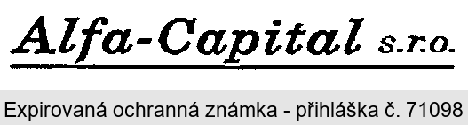 ALFA - CAPITAL S R.O.