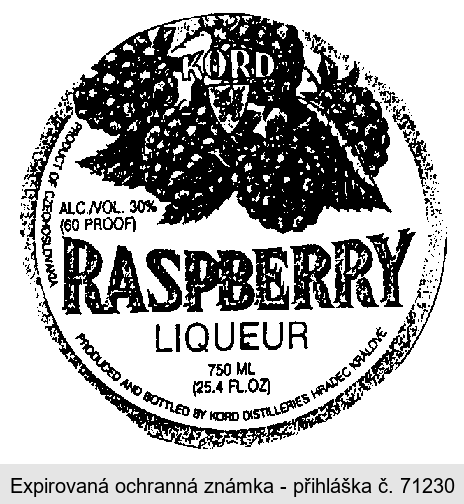 KORD RASPBERRY LIQUEUR