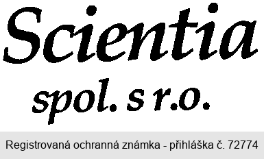 SCIENTIA SPOL.S R.O.