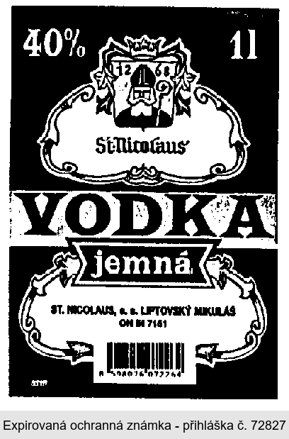 St. Nicolaus VODKA jemná