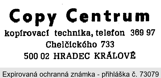 Copy Centrum - HRADEC KRÁLOVÉ