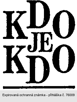 KDO JE KDO