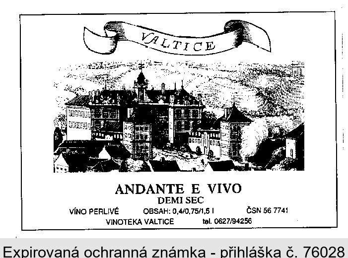 VALTICE ANDANTE E VIVO