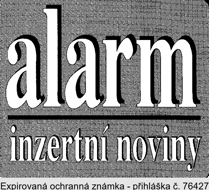 alarm inzertní noviny