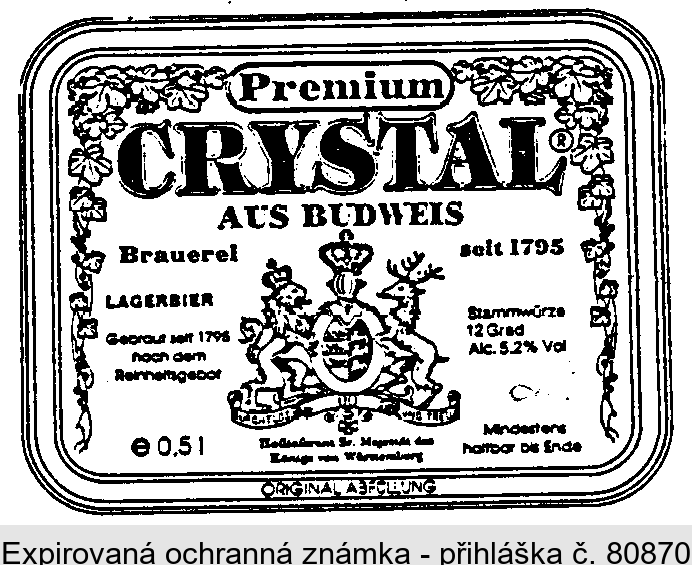 Premium CRYSTAL AUS BUDWEIS