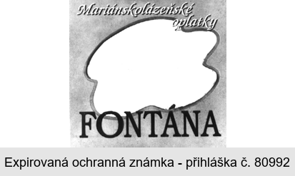 Mariánskolázeňské oplatky FONTÁNA