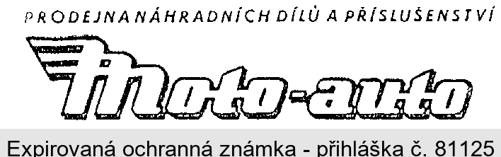 Prodejna náhradních dílů a příslušenství MOTO-AUTO