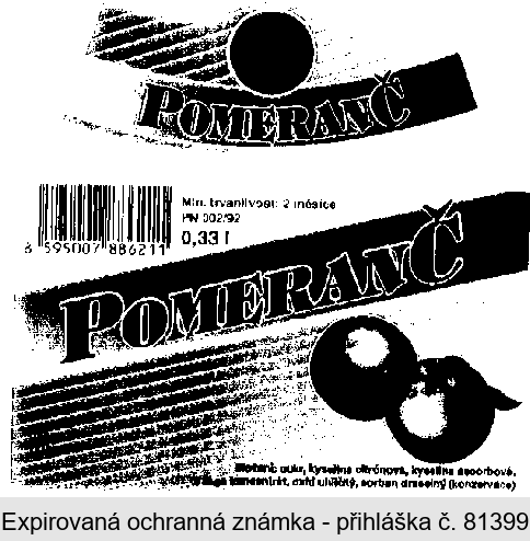 Zátka POMERANČ
